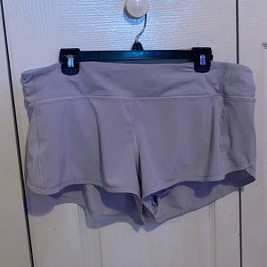Lavender Lululemon Speed Up Shorts 2.5”